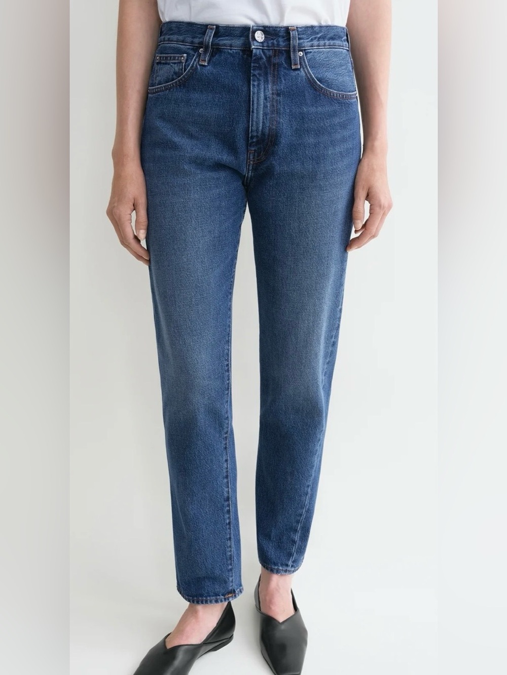 Toteme Twisted Seam Jeans in Dark Blue Size 30